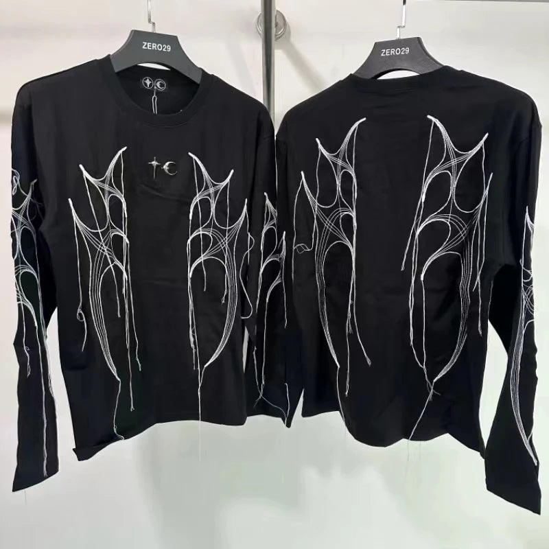 Vaporwave Fashion – New Arrival 2024 Men Thug Club Tassels T Shirts T Shirt – Edgy Streetwear for All Genders