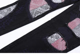 patchwork harajuku denim jeans mens zipper jeans hip hop fashion streetwear new casual straight joggers pants jeans for men unique joggers style 2475