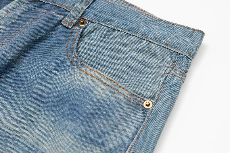 streetwear ripped hole patch baggy y2k jeans for men washed pantalones hombre straight casual denim trousers oversized unique jeans style 5938