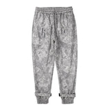 hip hop loose fit elastic waist pants fashion paisy ankle pants mens casual letter embroidery drewstring sportwear pants joggers streetwear sweatpants