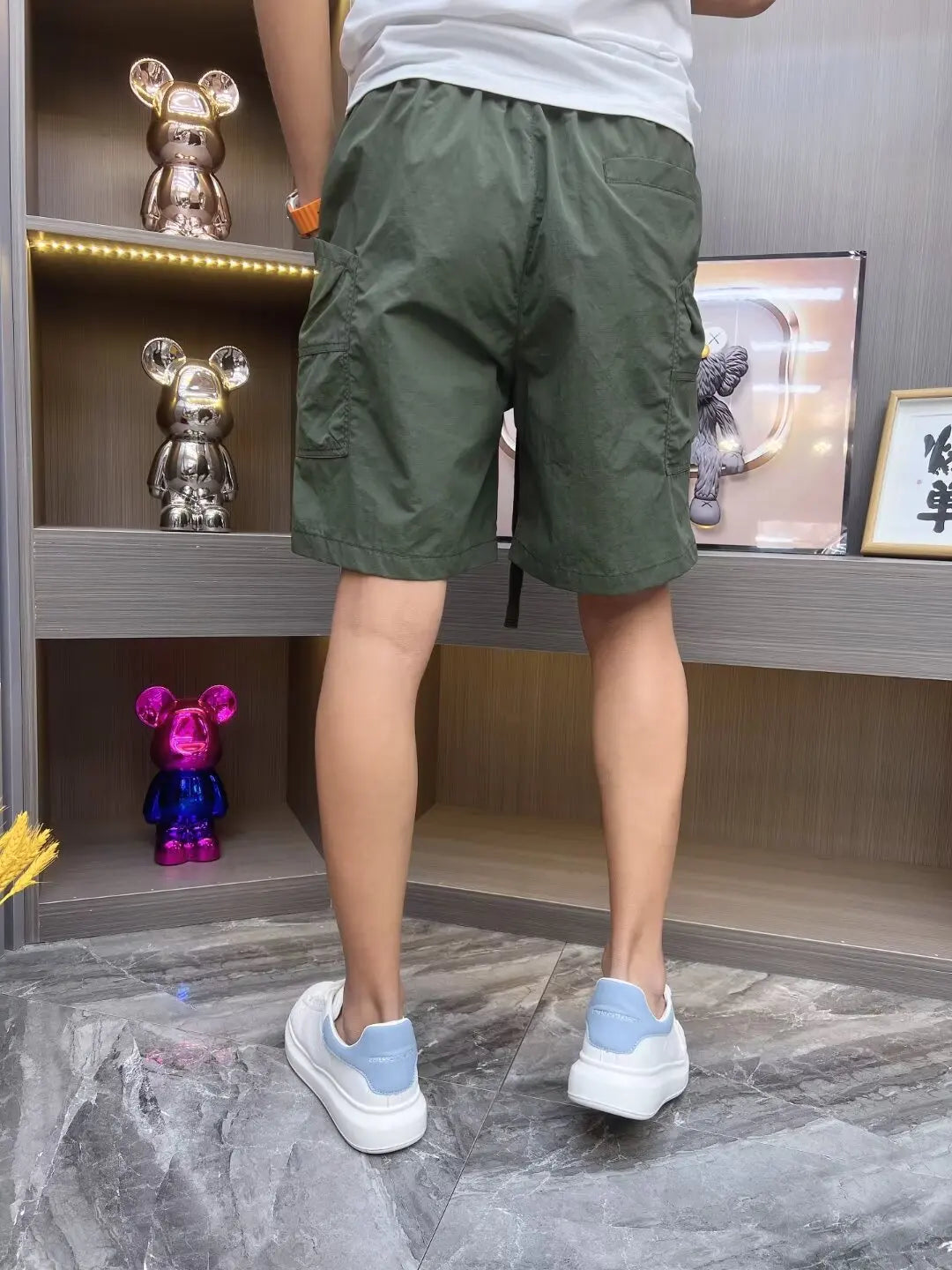 Men Casual Shorts 2024 Summer korean Fashion Brand Drawstring Waist