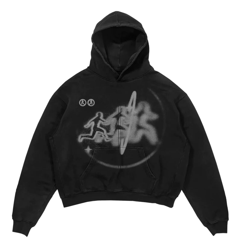 Y2K Womens Top Hoodies Sweatshirt Pullover Oversized Streetwear Vintag