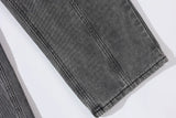 fashion loose streetwear denim pants unisex casual drewstring elastic waist jean pants hip hop trousers joggers mens baggy jeans unique joggers style 3268