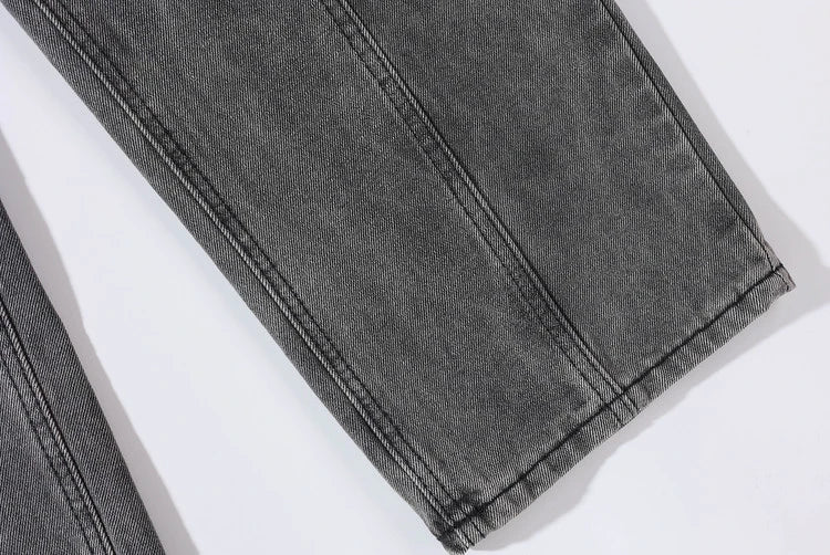 fashion loose streetwear denim pants unisex casual drewstring elastic waist jean pants hip hop trousers joggers mens baggy jeans unique joggers style 3268