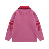 men knitted sweater jumper casual polo neck letter casual long sleeve streetwear hip hop autumn winter pullover knitwear sweater - trendy hip hop fashion hoodie, graphic printed hoodie for men and women, urban fashion pullover