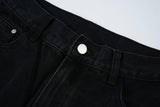 y2k streetwear embroidered ripped wide jeans for men washed destroyed torn flared jean male tassels hip hop jeans pants baggy unique jeans style 694