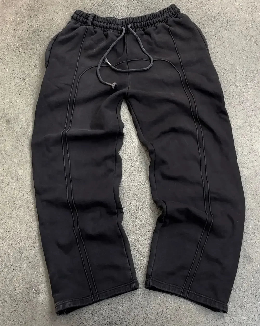 2024 high street trendy straight casual pants american harajuku retro splicing oversized sweatpants men personalized streetwear 1 unique joggers style 1347