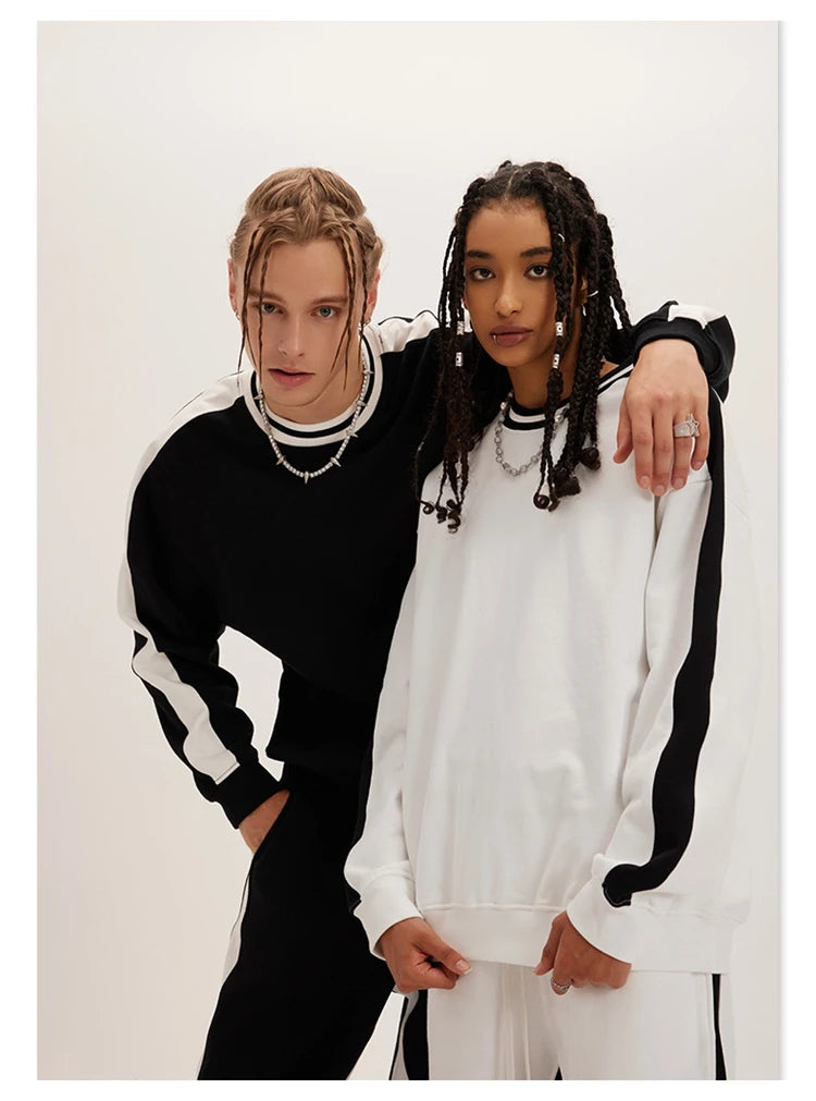 Y2K Graphic Tee – Rainbowtouches Mens Long T Shirt Unisex Vintage Stripe Overs – Edgy Streetwear for All Genders