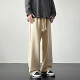 winter thickened pants men warm oversized wide leg pants men streetwear loose straight pants mens black beige thick trousers menswear bottoms