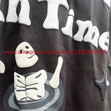 2024 Autumn Winter New Vintage Velvet Hoodie Long Sleeve American Heav