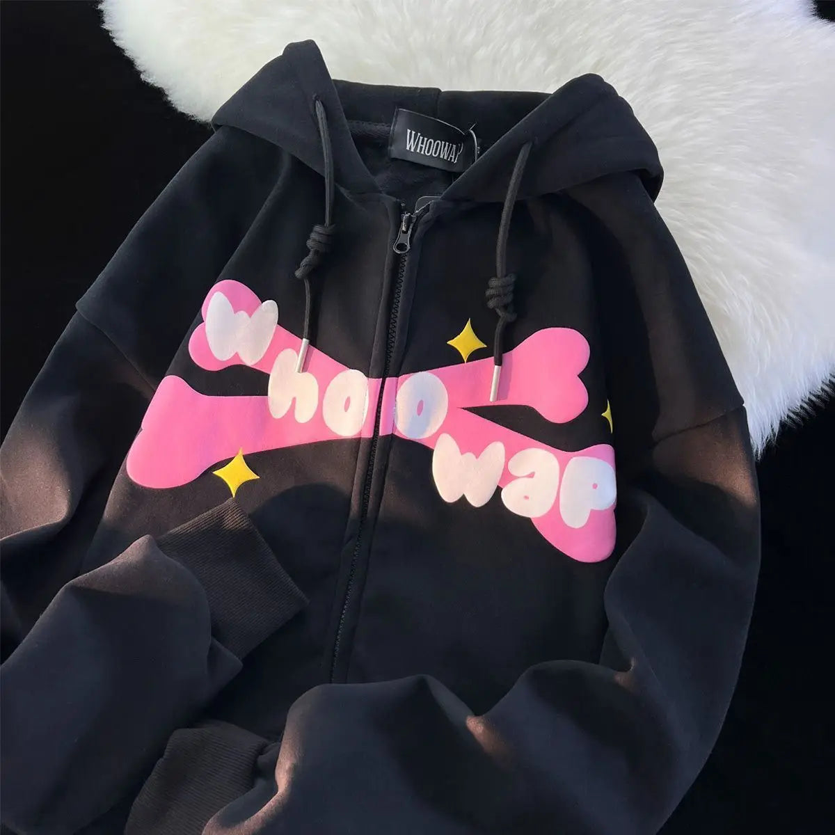 Harajuku Tee – Harajuku Devil Embroidery Hoodies Women Japanese Sweet Stree – Streetwear Fashion for Men & Women
