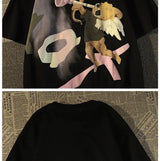 Glitchcore Graphic tee – American Retro High Street Angel Short Sleeved T Shirt For M