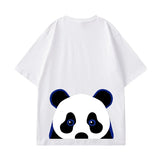 Skatercore Tribal flames – Funny Cartoon Panda Graphic Print Cotton T Shirt For Men Sum