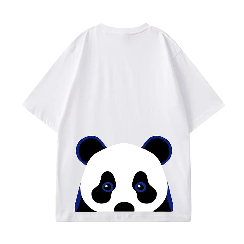 Skatercore Tribal flames – Funny Cartoon Panda Graphic Print Cotton T Shirt For Men Sum