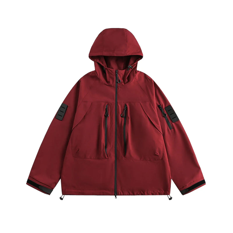 Vintage hooded fleece parka graffiti bomber