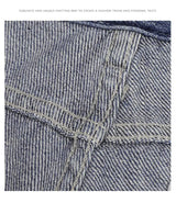 Light Blue Ripped Summer Denim Shorts Street Heavy Washed Destroyed Shorts Men