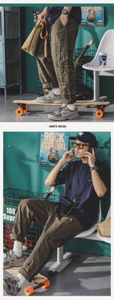 american vintage baggy cargo pants men outdoor sport military tactical sweatpants y2k straight multi pocket overalls trousers unique joggers style 467