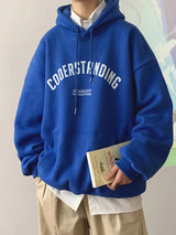 Autumn Mens Letter Design Printed Pullovers Hoodies Y2K Vintage Street