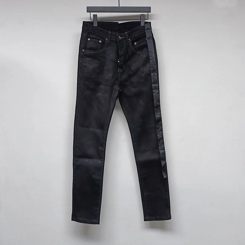 high new luxury men 2024 waxed cotton rick comfortable cotton parkour sweat casual pants tactical straight cargo u50 military streetwear pants