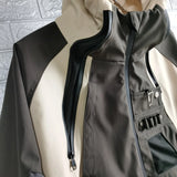 New 2023 Men Under My Car Parka All Track Zipper Casual Mess Inside Windbreaker With Hoody Trench Jackets Coat Outdoor  #A07