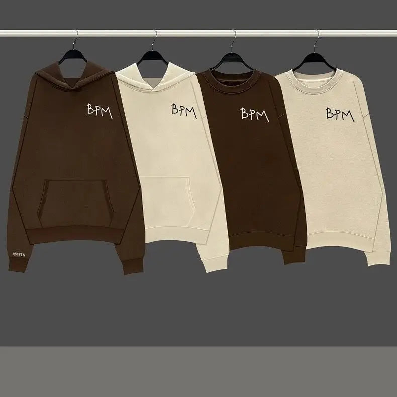 Winter Thickened American Hooded Sweatshirt Trend Is Hot Ins Printing Casual Versatile Niche Men and Women Handsome Jacket Tops