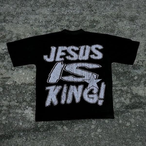 Y2k Vintage t-shirt – Streetwear Hip Hop Gothic Letter Pattern Printed Oversized T