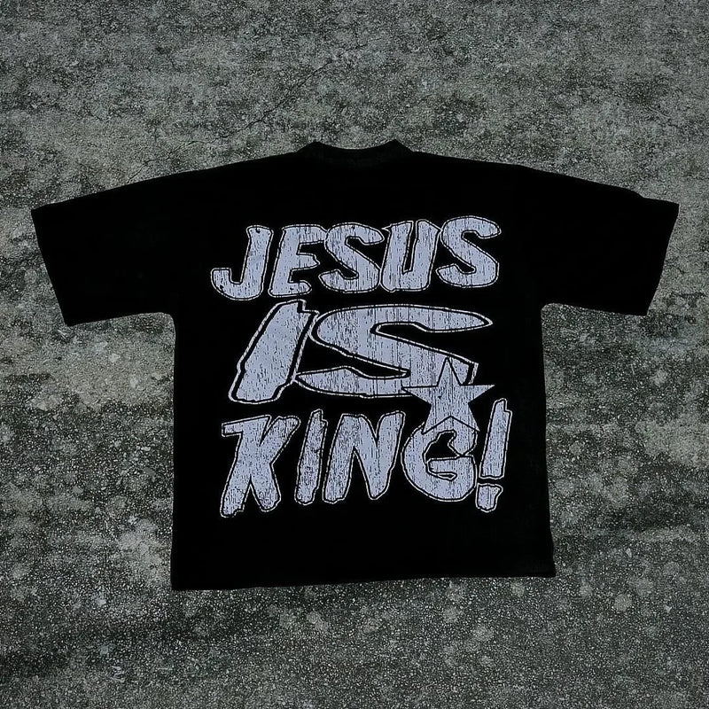 Y2k Vintage t-shirt – Streetwear Hip Hop Gothic Letter Pattern Printed Oversized T