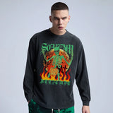 Harajuku Streetwear – Rainbowtouches Washed Mens Long T Shirt Unisex Vintage Fashi – Edgy Streetwear for All Genders
