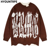 mens sweater fashion patchwork fake two pieces streetwear hip hop knitted sweaters pullover casual cotton sweater unisex clothes - graphic printed hoodie for men and women, soft fleece-lined outerwear, vintage look oversized hoodie