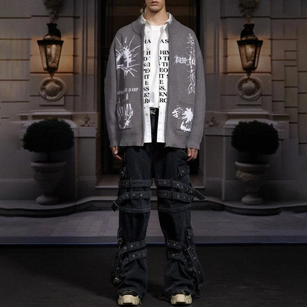 techwear flame hoodie, cold season layer, oversized streetwear hoodie for men, urban techwear fashion