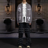techwear flame hoodie, cold season layer, oversized streetwear hoodie for men, urban techwear fashion