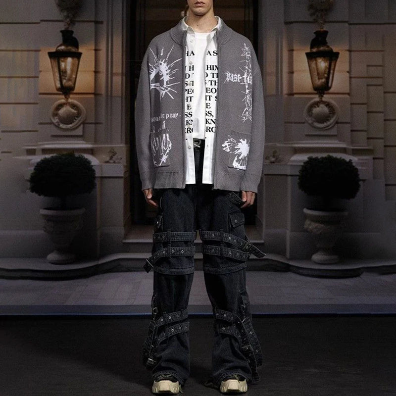 techwear flame hoodie, cold season layer, oversized streetwear hoodie for men, urban techwear fashion