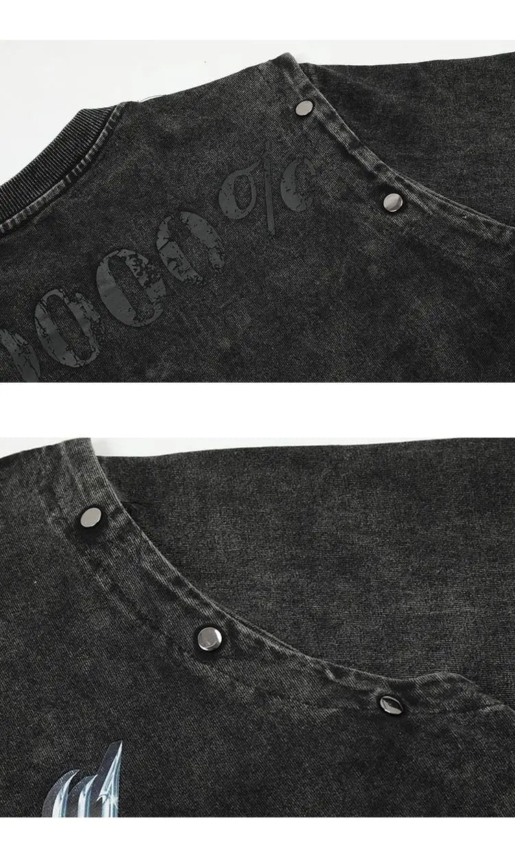 Skatercore Aesthetic piece – Summer Removable Sleeve Dressed Short Sleeve Knitted Wash Dr