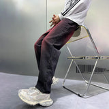 2024 spring autumn high street wide leg denim pants men render red loose straight jeans y2k fashion streetwear baggy trousers ripped baggy denim
