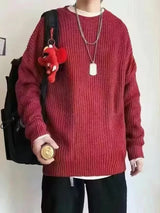 varsity graphic knit, unisex street look, trendy streetwear apparel for men and women