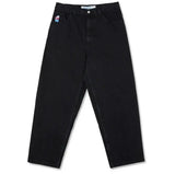 retro deep blue polar big boy baggy jeans mens women gothic wide leg trouser y2k hip hop cartoon embroidery streetwear jeans unique jeans style 4015