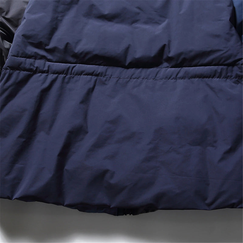 2023 Winter Hip Hop Thick Jacket Parka Men Color Patchwork Padded Jacket Coat Warm Streetwear Harajuku Jackets Men Clothing