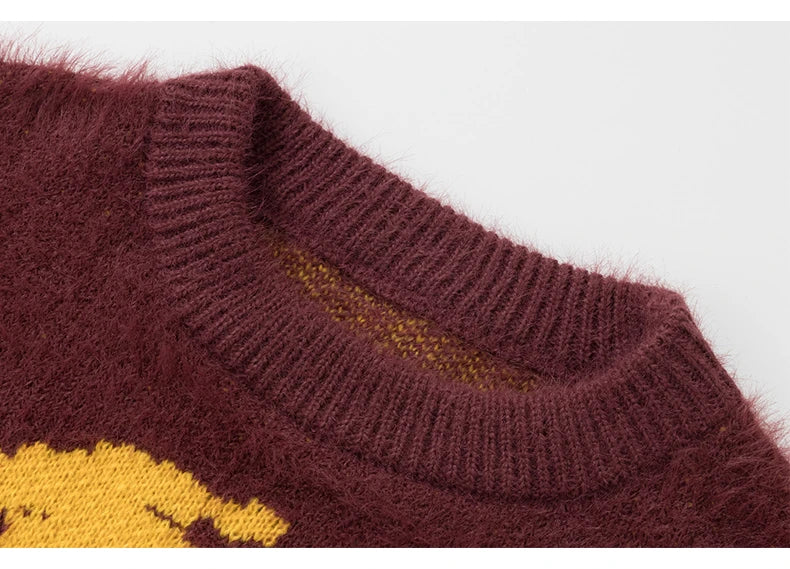 hip hop knitted sweater men winter o neck anime chinese dragon pattern pullover streetwear casual loose sweater jumper knitwear trendy hip hop style outerwear, aesthetic street look hoodie, high quality cotton pullover