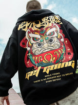Japanese Streetwear Graphic Print Mens Hoodies Harajuku Fashion Fleece