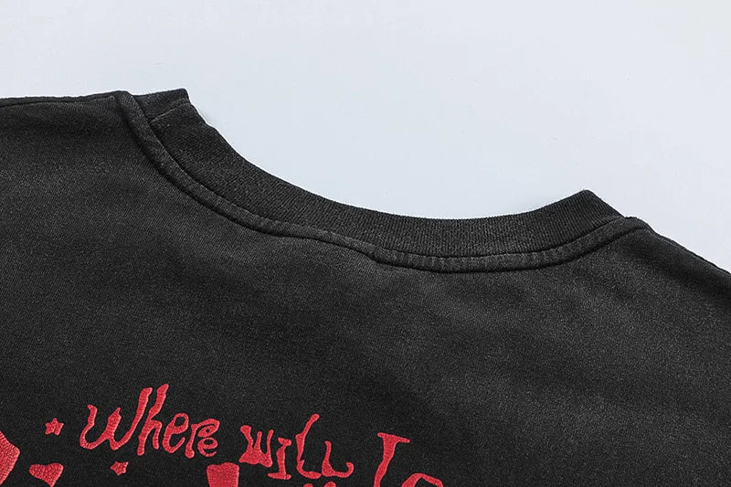 Sadcore T-Shirt – Saint T Shirt Men Woman Summer Good Quality O Neck Loose Let – Urban Streetwear for Men & Women