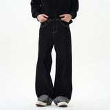 men women streetwear fashion loose casual wide leg straight black denim jeans pant boyfriend y2k baggy jeans trousers urban skinny jeans