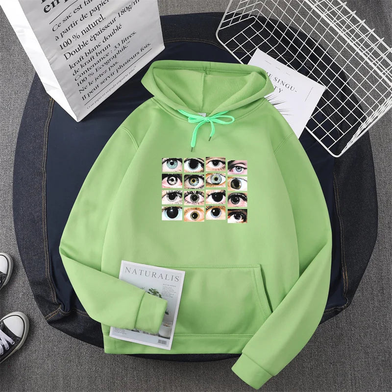 2022 Mens Hip Hop Street Style Hoodie Eye Print Harajuku Sweatshirt Fa