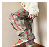 2023 outdoor side zipper camouflage baggy men cargo tracksuit pants overalls hip hop women sport long trousers spodnie dresowe unique cargo style 4242