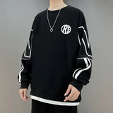 Y2K Vintage Letter Printed Pullovers Hoodies For Men Korean Fashion Ne