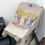 Glitchcore Fashion – Saint T Shirt Prayer Child Nostalgia Vintage Printing Hip Ho – Urban Streetwear for Men & Women