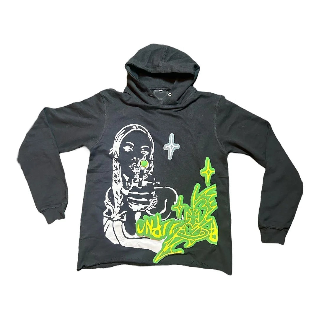 Y2K Women's Clothing Sweatshirt Pullover Long Sleeve Halloween Christmas Top Hip Hop Rap Dress Dark Skeleton Oversize Streetwear
