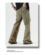 hip hop camouflage ripped patchwork denim pants for men y2k vintage streetwear wide leg jean 2025 new distressed baggy jeans unique jeans style 327