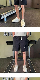 retro mens zip pocket cargo shorts loose straight outdoor casual shorts five point pants male quick dry cargo shorts summer new unique cargo style 1392