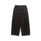 winter 2024 japanese college set mens vintage stand collar cotton jacket casual wide leg pants 2 piece suits male street 2 pcs unique default style 4741