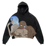 Vaporwave Drop – Harajuku Oversized Letter Print Streetwear High Quality Hood – Streetwear Fashion for Men & Women